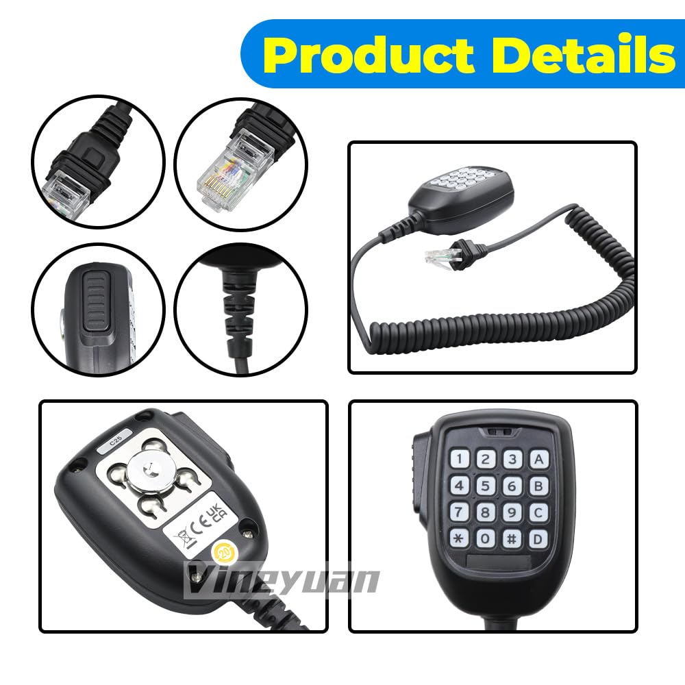 Amazon.com: KMC-62 RJ45 8 Pin Walkie Talkie Microphone for Kenwood